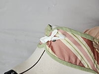 Pastel Peach and Green Striped Vest Pastel Peach and Green Striped Vest