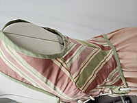Pastel Peach and Green Striped Vest Pastel Peach and Green Striped Vest