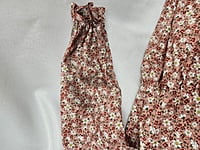 Pink Prairie Dress w/Matching Bonnet-Distressed