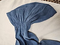 Blue Linen Shirt w/Ruffle Front Blue Linen Shirt w/Ruffle Front