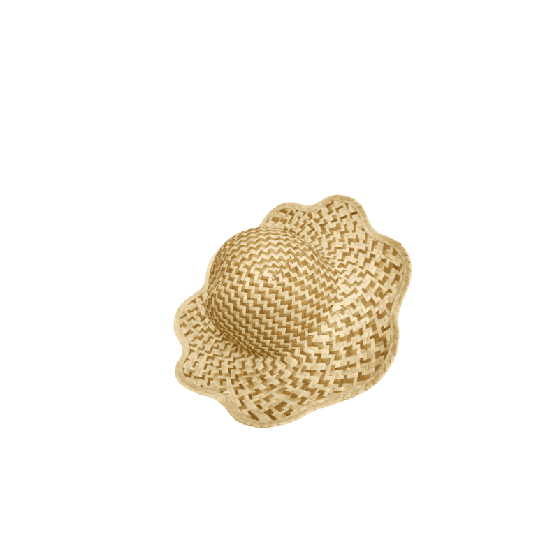 Wavy Brimmed Straw Hat