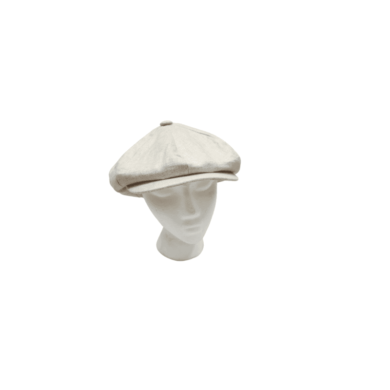 Cream Flat Cap