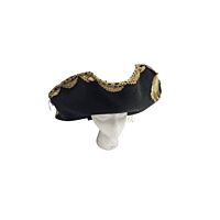 Black Oversized Tricorn w/Gold Trim