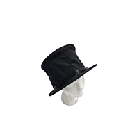 Black Collapsing Top Hat