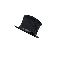 Black Collapsing Top Hat