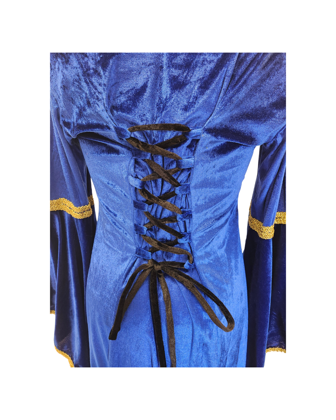 Blue Velveteen Dress w/Bell Sleeves Blue Velveteen Dress w/Bell Sleeves