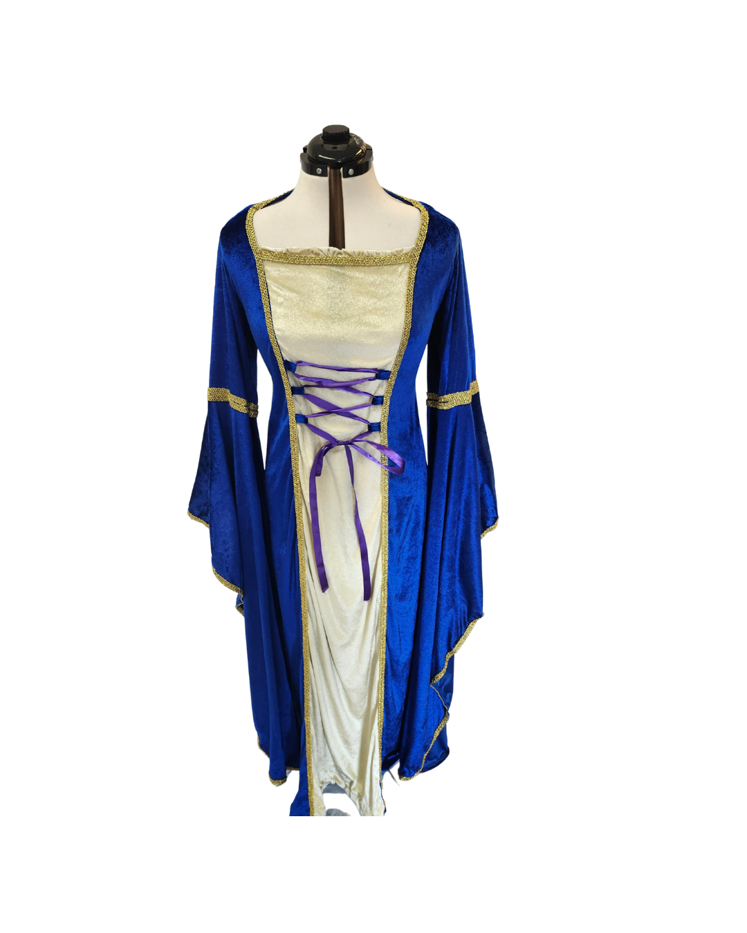Blue Velveteen Dress w/Bell Sleeves Blue Velveteen Dress w/Bell Sleeves