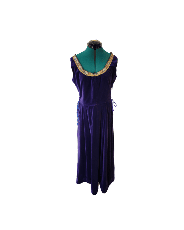 Purple Velvet Medieval Dress