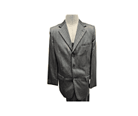 Men's 2pc Silver Pinstripe Suit