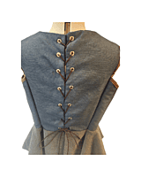 Grey Overbust Corset w/Peplum