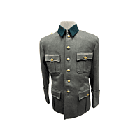 Green Military Jacket w/Felt Collar