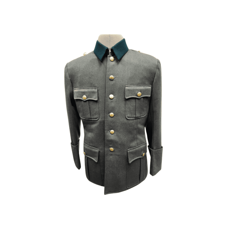 Green Military Jacket w/Felt Collar