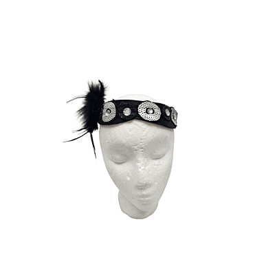 Black Flapper-Style Headband